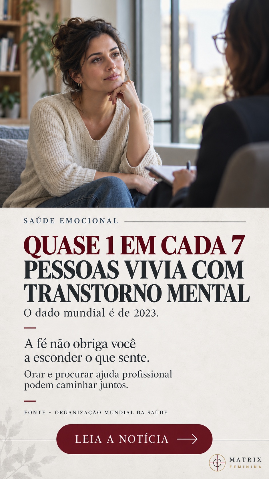 Arte sobre saúde emocional e ajuda profissional